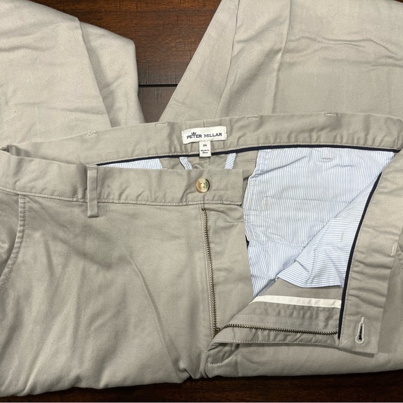 Peter Millar Gray Cotton Chino Pants - Picture 1 of 5